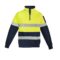 ZT567 Syzmik Mens Hi Vis 14 Zip Pullover Hoop Taped YellowNavy F