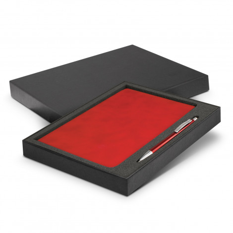 116690 Demio Notebook and Pen Gift Set red