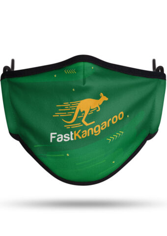 463AUSMADE Face Mask with Filter FastKangaroo Green Front