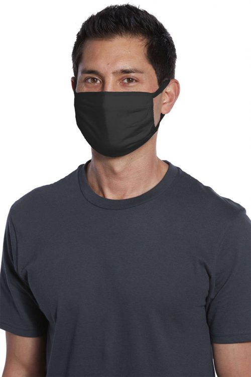 PAMASK05 Port Authority Cotton Knit Face Mask 5 Pack Black