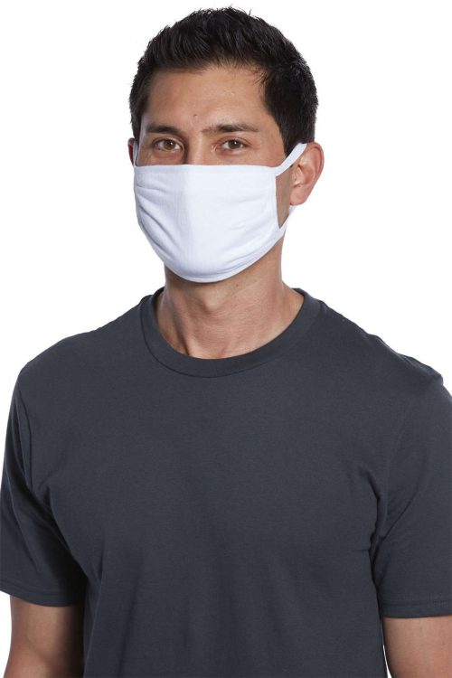 PAMASK05 Port Authority Cotton Knit Face Mask 5 Pack White