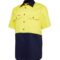 Y04620 Hard Yakka Lightweight Drill 2 Tone Ventilated SS Shirt Yellow Navy Front