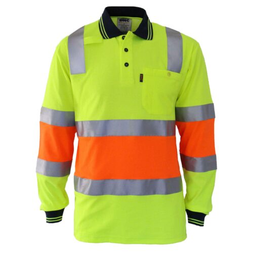 3819 DNC 2Tone Cotton Back Biomotion Tape Polo front scaled