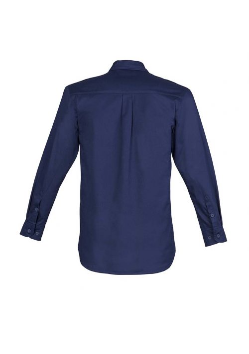 ZW121 Syzmik Light Weight Tradie LS Shirt Blue B