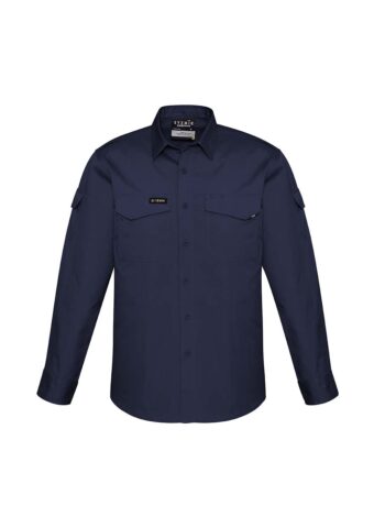 ZW400 Syzmik Mens Rugged Cooling Mens LS Shirt Navy F