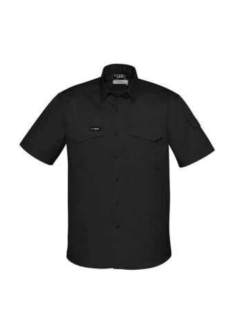 ZW405 Syzmik Mens Rugged Cooling Mens SS Shirt Black F