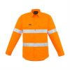 ZW640 Syzmik Hi Vis Hoop Taped Shirt Orange Front