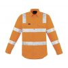 ZW680 Syzmik Mens Bio Motion Vic Rail Shirt Orange F