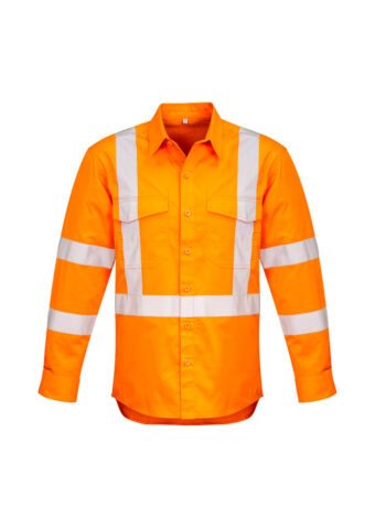 ZW690 Syzmik Hi Vis X Back Taped Shirt Orange F
