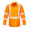 ZW690 Syzmik Hi Vis X Back Taped Shirt Orange F