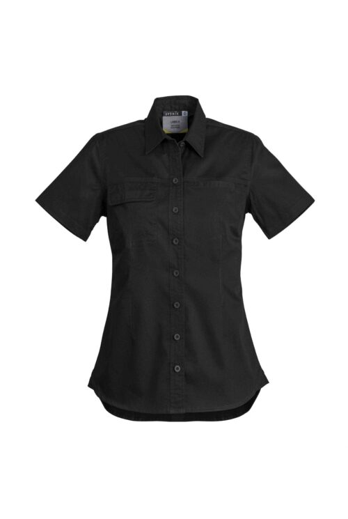 ZWL120 Syzmik Womens Lightweight Tradie SS Shirt Black scaled