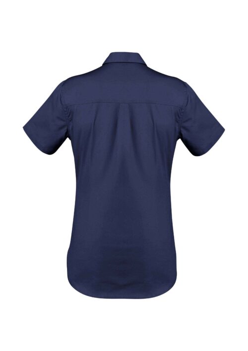 ZWL120 Syzmik Womens Lightweight Tradie SS Shirt Navy B scaled
