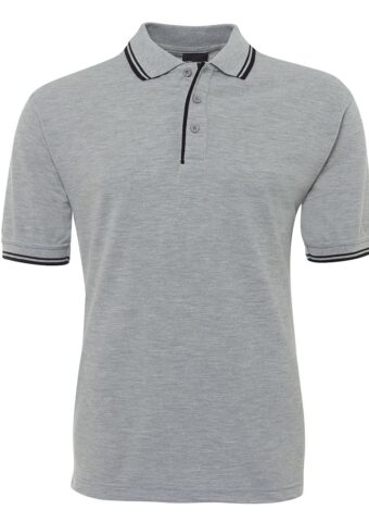 2CP Contrast Polo Adults 13 Marle Black