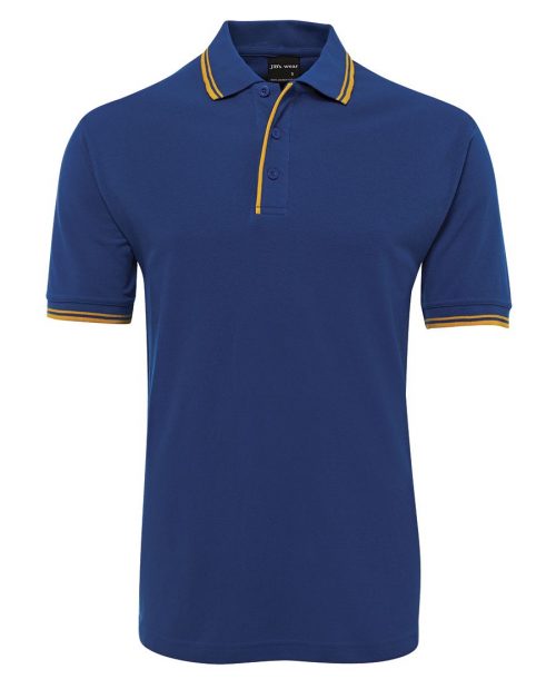 2CP Contrast Polo Adults Royal Gold