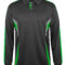 7CLP Cool LS Polo Gunmetal Pea Green Grey