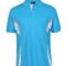 7COP Cool Polo Mens Aqua White Grey