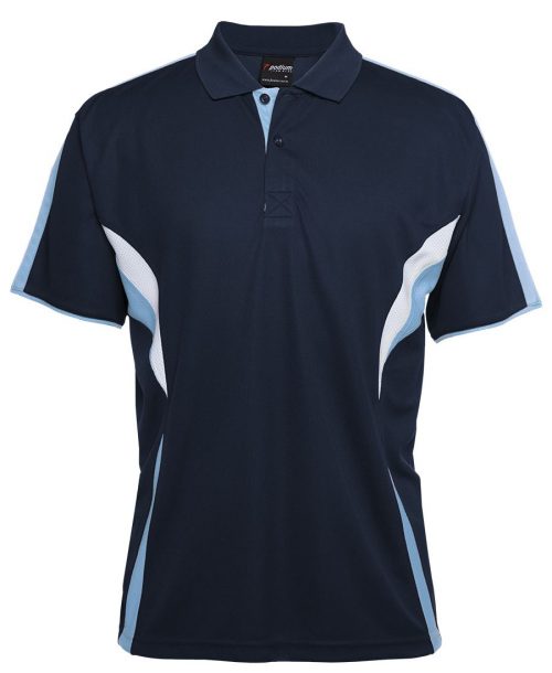 7COP Cool Polo Mens Navy Lt Blue White