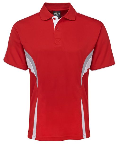 7COP Cool Polo Mens Red White Grey