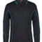7PIPL LS Piping Polo Black Aqua
