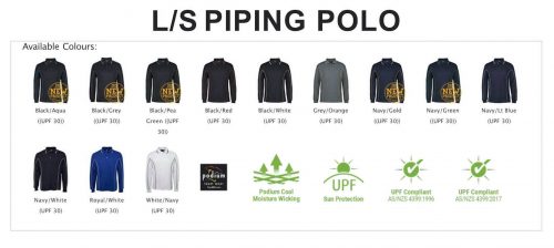 7PIPL LS Piping Polo Colours
