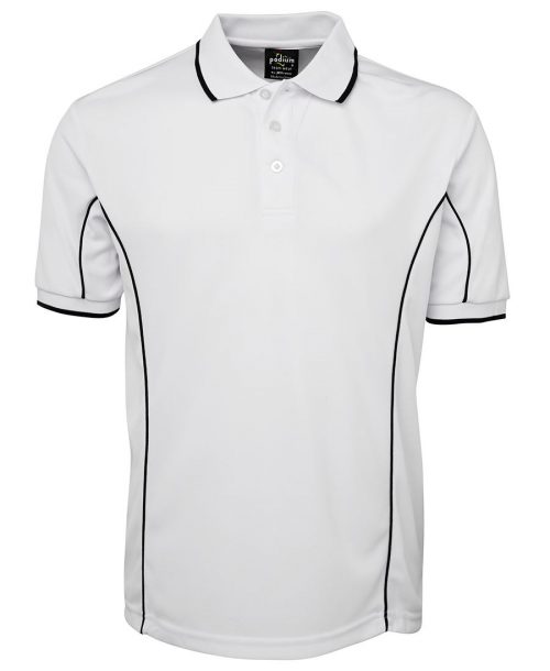 7PIP SS Piping Polo White Navy