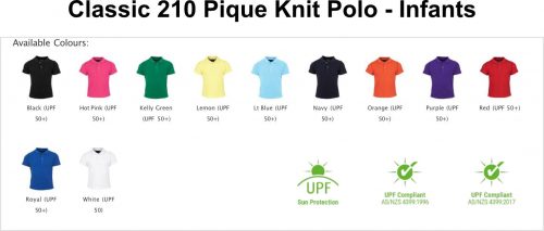 Classic 210 Pique Knit Polo Infants Colourways