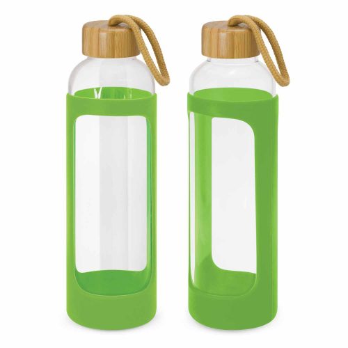 113950 Eden Glass Bottle Silicone Sleeve bright green