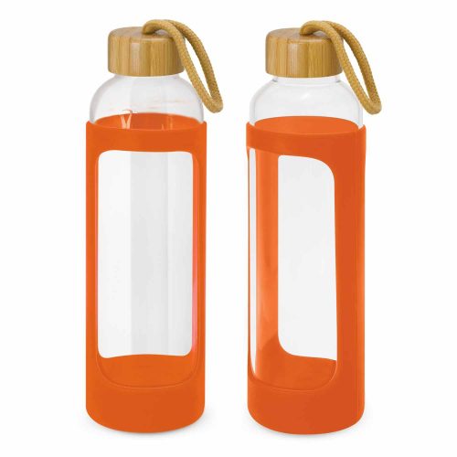113950 Eden Glass Bottle Silicone Sleeve orange