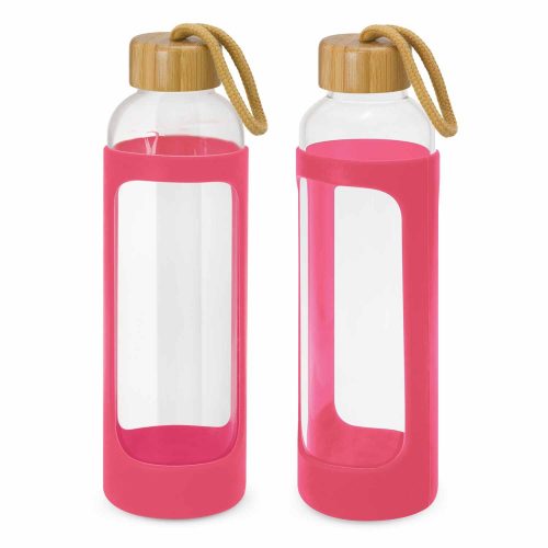 113950 Eden Glass Bottle Silicone Sleeve pink