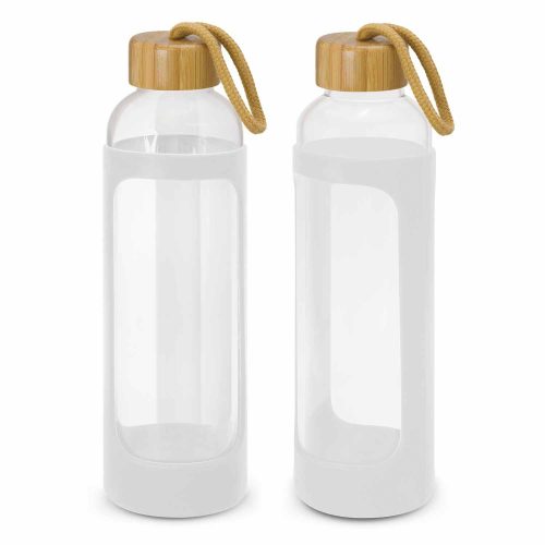 113950 Eden Glass Bottle Silicone Sleeve white
