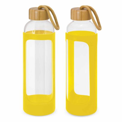 113950 Eden Glass Bottle Silicone Sleeve yellow