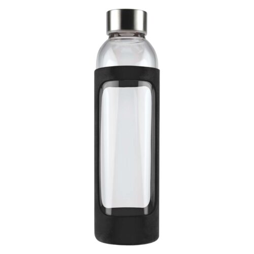 LL1397 Capri Glass Bottle : Silicone Sleeve black