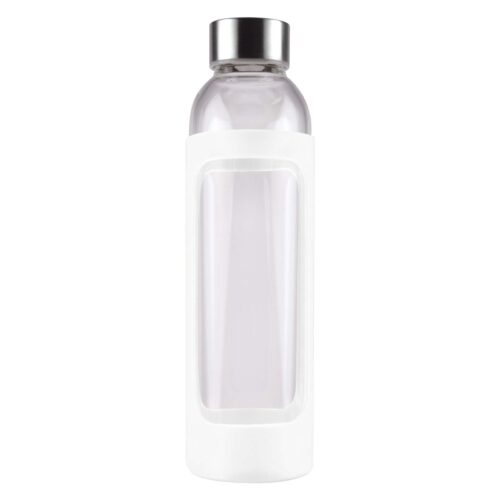 LL1397 Capri Glass Bottle : Silicone Sleeve white