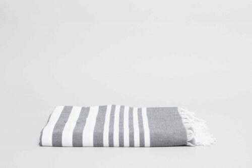Turkish Beach Pool Towel charcoal  scaled