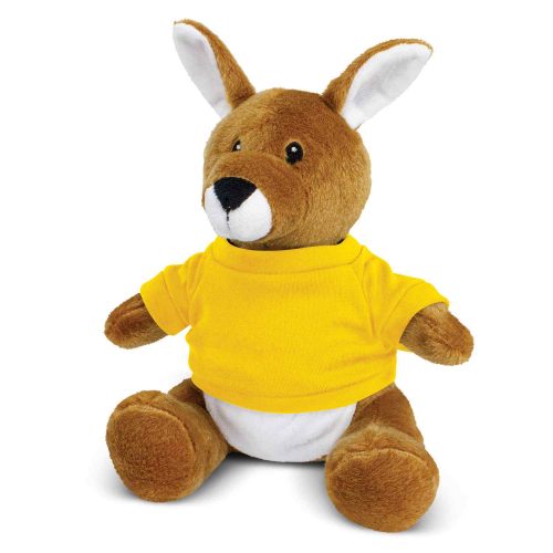 117007 Kangaroo Plush Toy yellow