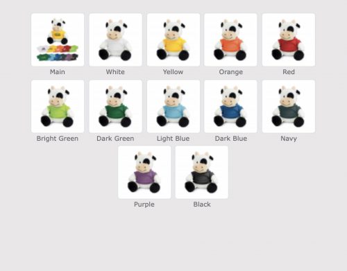 117009 Cow Plush Toy colours
