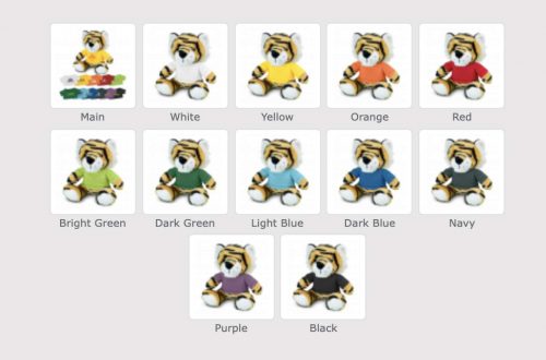 117865 Tiger Plush Toy colours