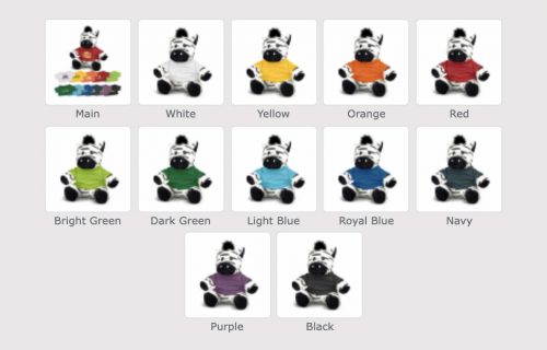 120189 Zebra Plush Toy colours