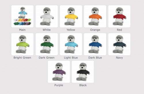 120190 Seal Plush Toy colours