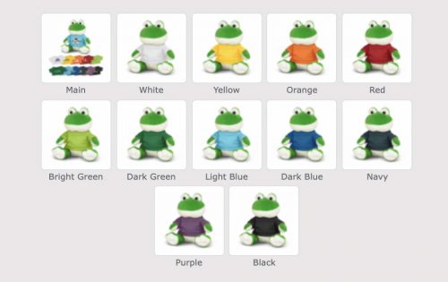 120192 Frog Plush Toy colours