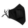 Adult 3 Layer One Piece Face Masks with Adjustable toggle black