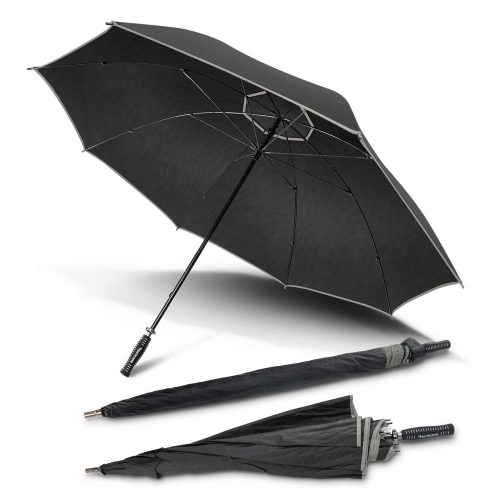 200633 Hurricane Sport Umbrella black reflect trim