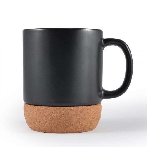 LL0850 Magnum Ceramic Mug Cork Base Black Cork