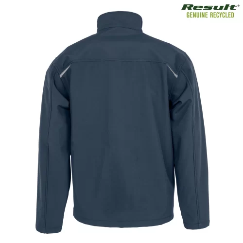 Result Adults Printable Recycled 3 Layer Softshell Jacket navy back
