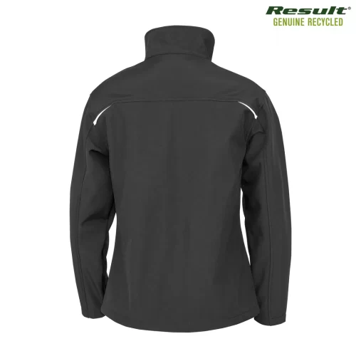 Result Ladies Printable Recycled 3 Layer Softshell Jacket black back