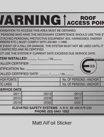 Matte Alfoil Service Sticker 1