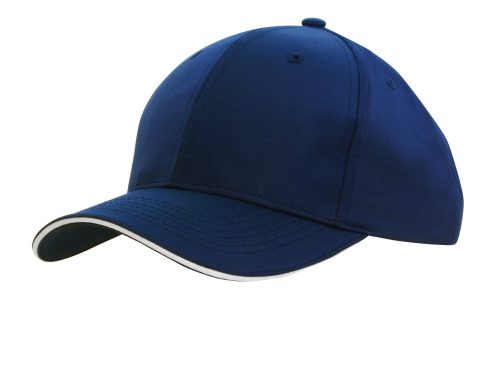 4149 Sports Ripstop Cap with Sandwich Trim Navy White