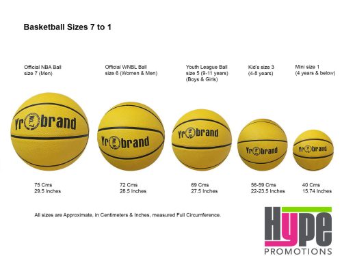 Basketballs 8 Panel size guide