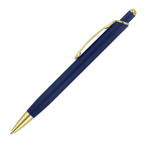 z807b Bella Matte Gold trim Pen blue