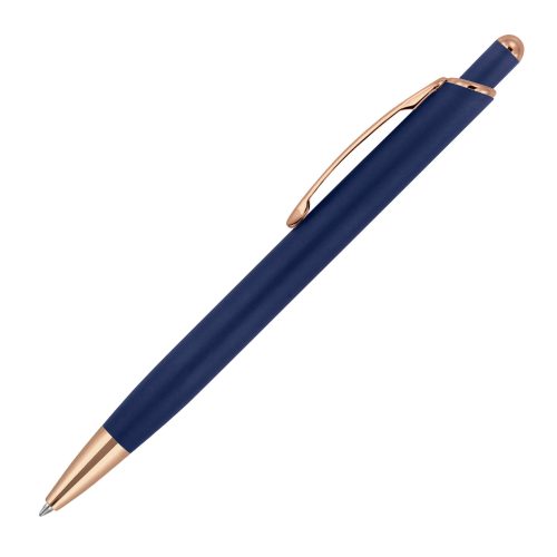 z808b Bella Matte Rose Gold trim Pen blue